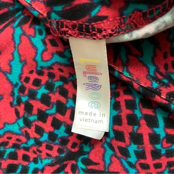 NWT LulaRoe TC Leggings pink blue black pineapple Tall & Curvy LLR NEW - Picture 3 of 3